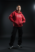 Women Sunfade Fleece Hoodie with Two-way Zipper - ACE
