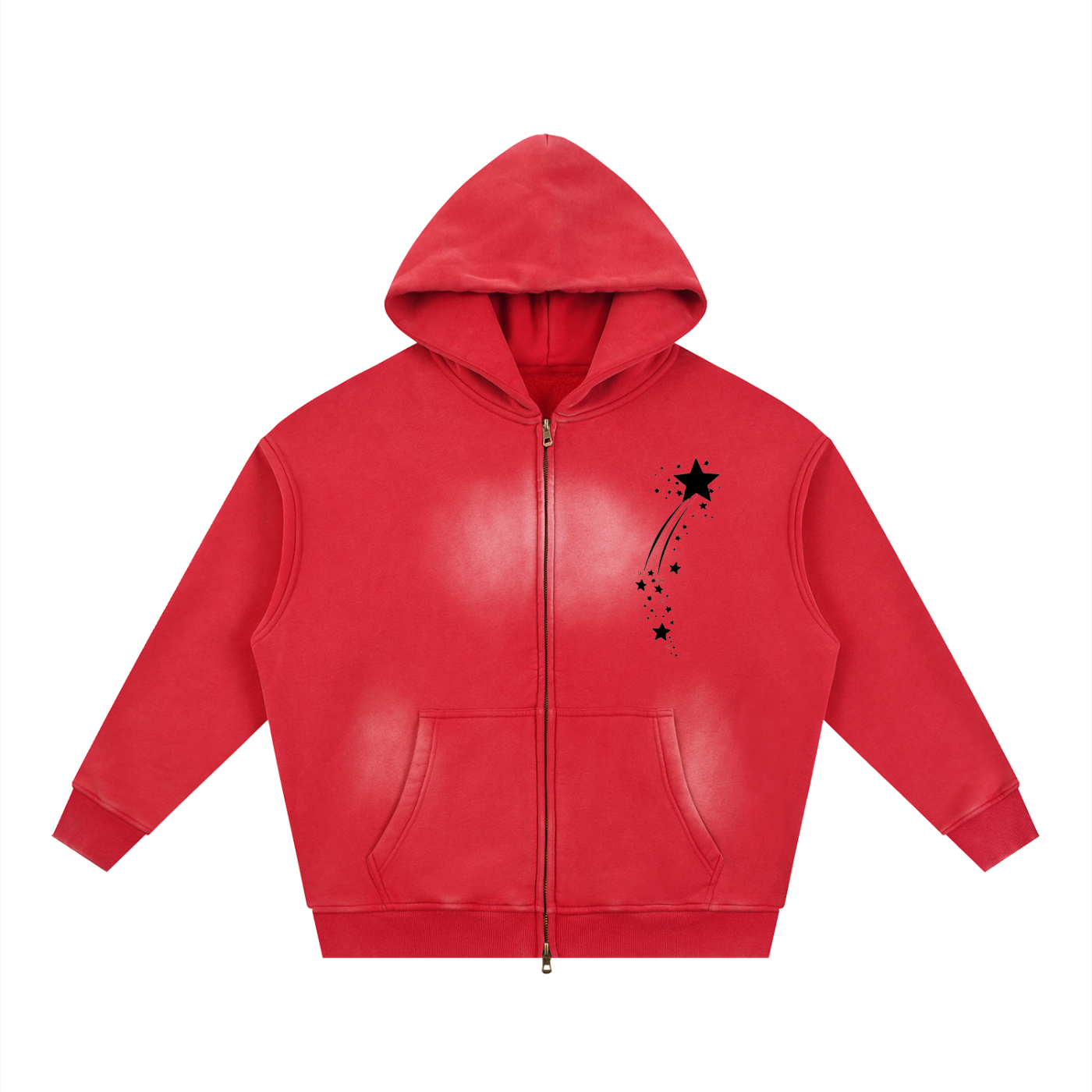 Sunfade Two-way Zipper Boxy Fleece Hoodie - ACE