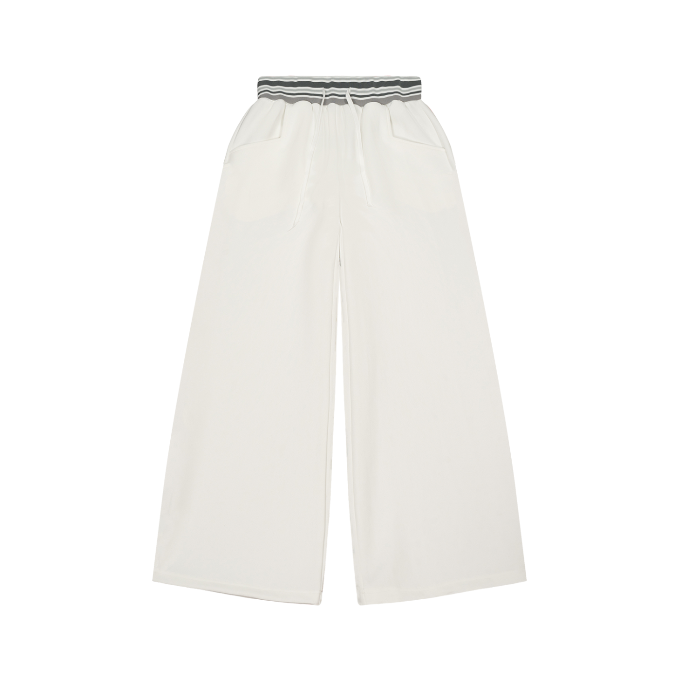 Striped Waist Wide Leg Pants - ACE