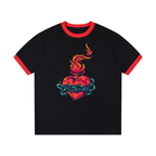 Men Contrast Edge Ribbed T-Shirt - ACE