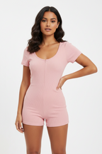 Women's Dual-Function Cape Tie-Waist Romper - ACE