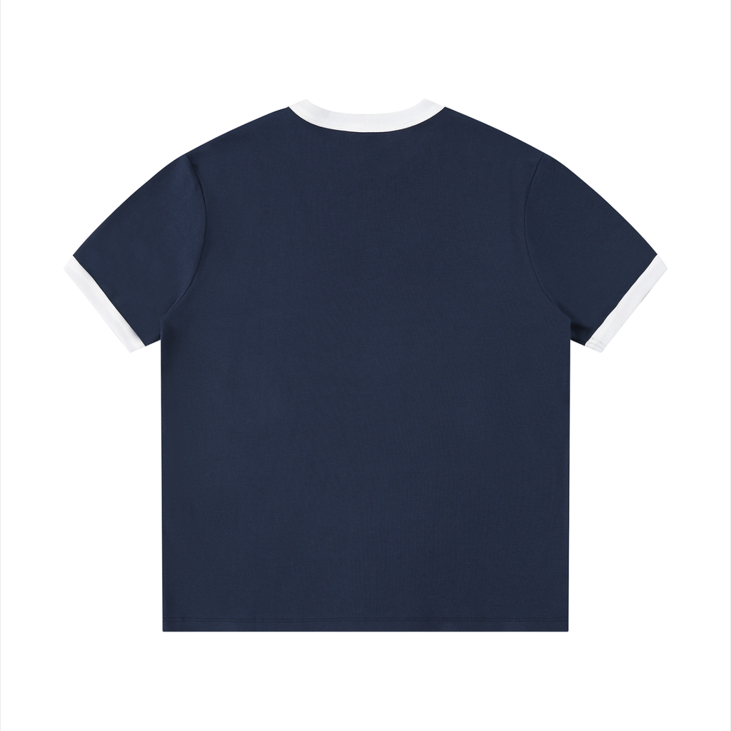 Contrast Edge Ribbed Crewneck T-Shirt - ACE