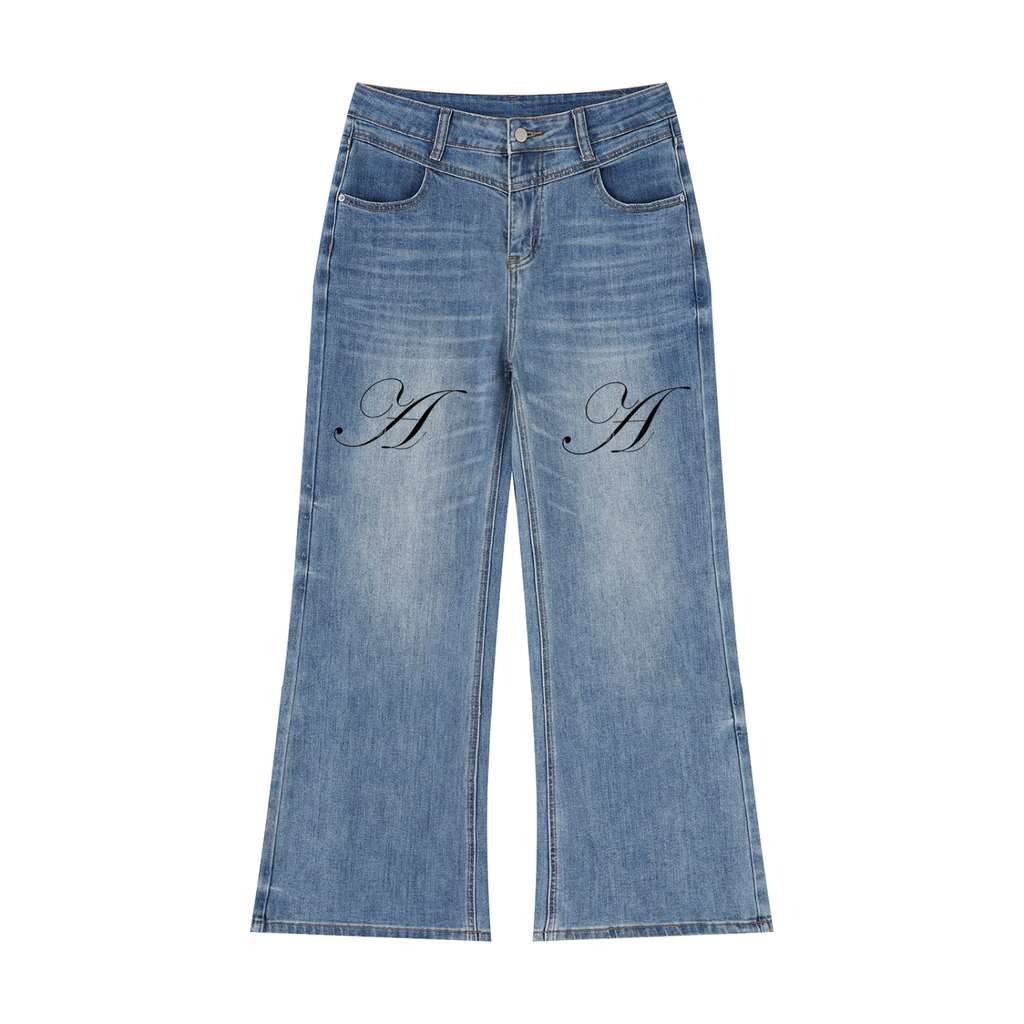 Women’s Vintage Wash Wide Leg Jeans - ACE