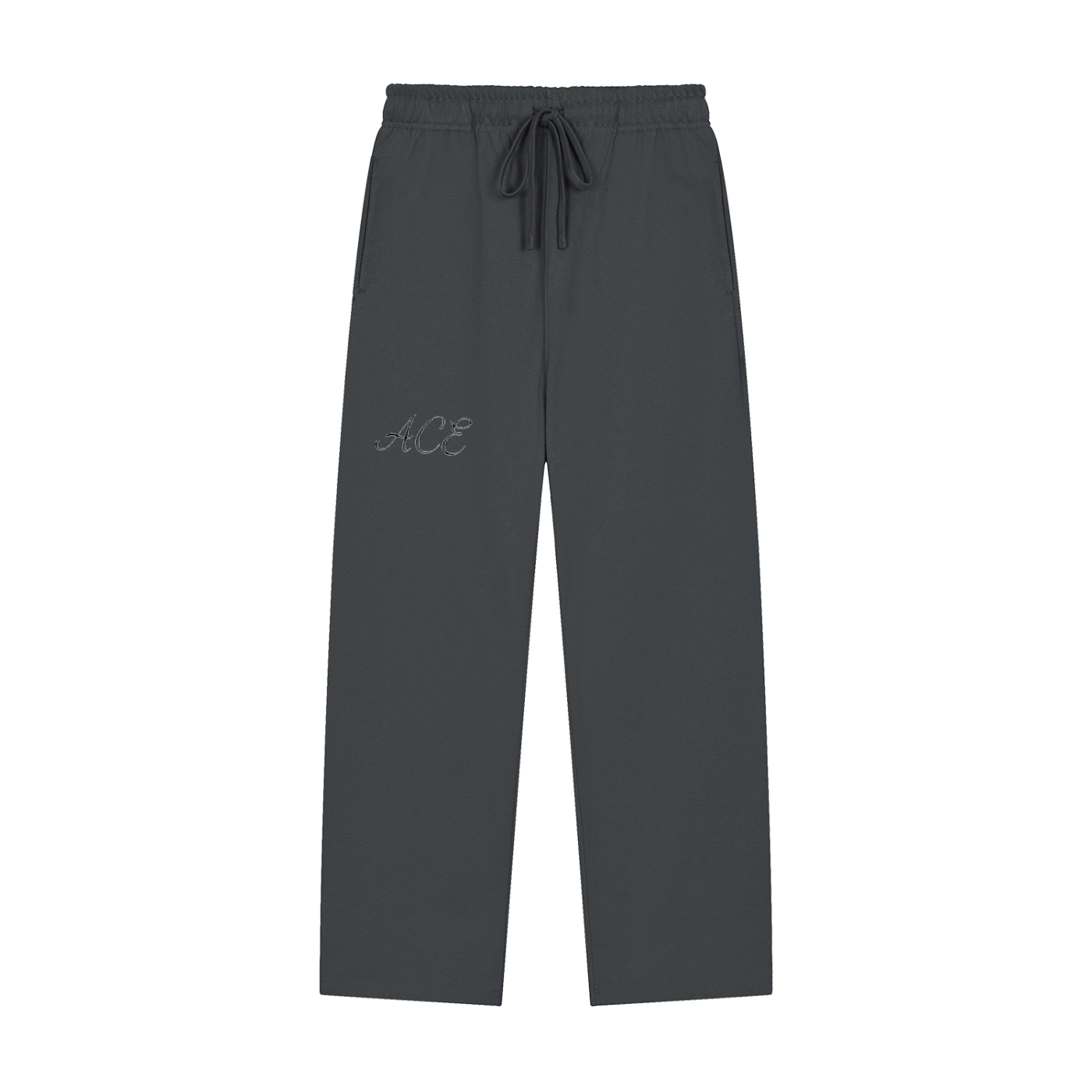 Solid Color Straight-Leg Sweatpants - ACE