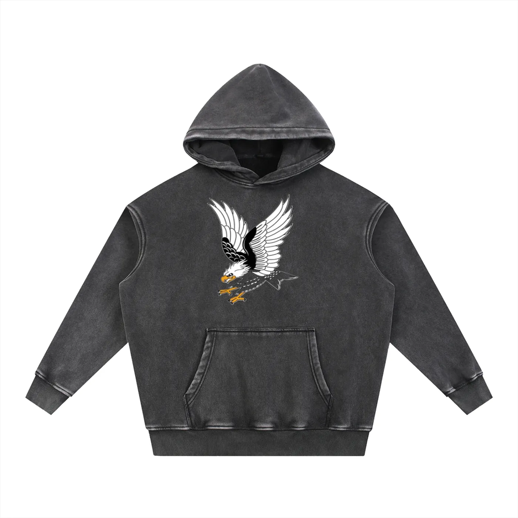 Men Snow Wash Oversized Hoodie - ACE