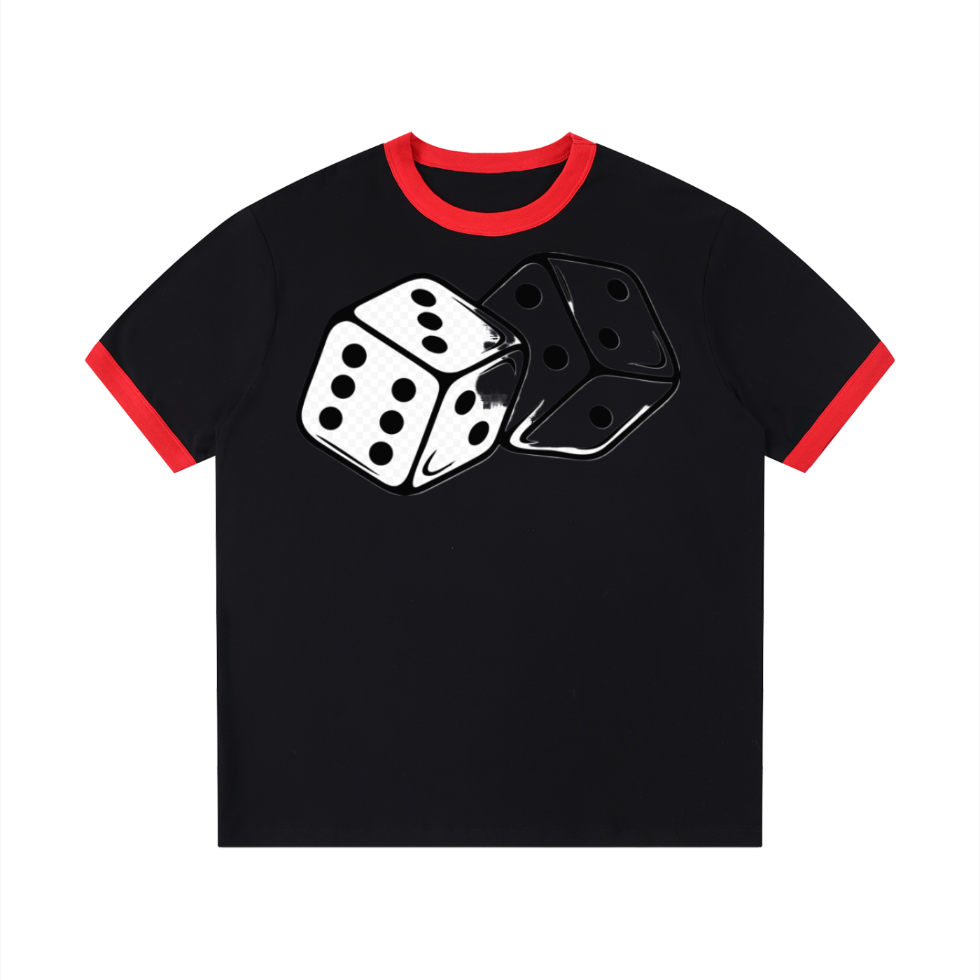 Contrast Edge Ribbed Crewneck T-Shirt - ACE