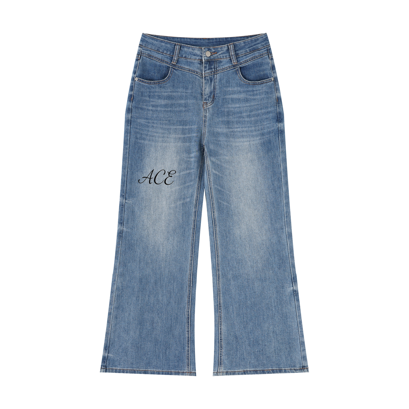 Women’s Vintage Wash Wide Leg Jeans - ACE