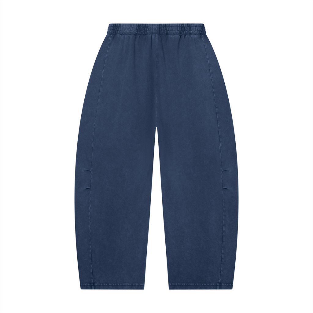 Unisex Mineral Wash Barrel Leg Pants - ACE
