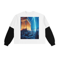 Layered Contrast Sleeve Cotton T-Shirt - ACE