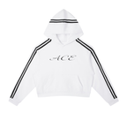 Women Contrast Side Stripe Cropped Hoodie - ACE
