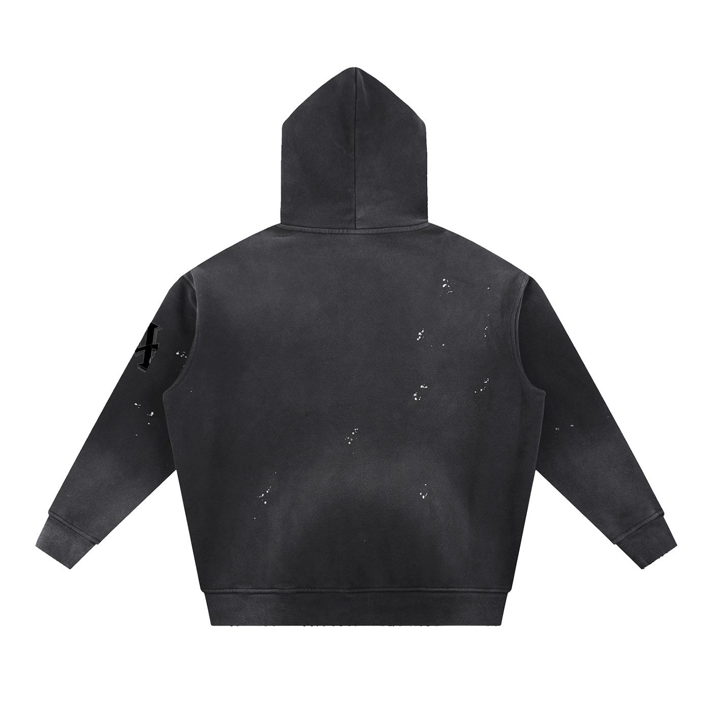 Vintage Washed Frayed Fleece Hoodie - ACE