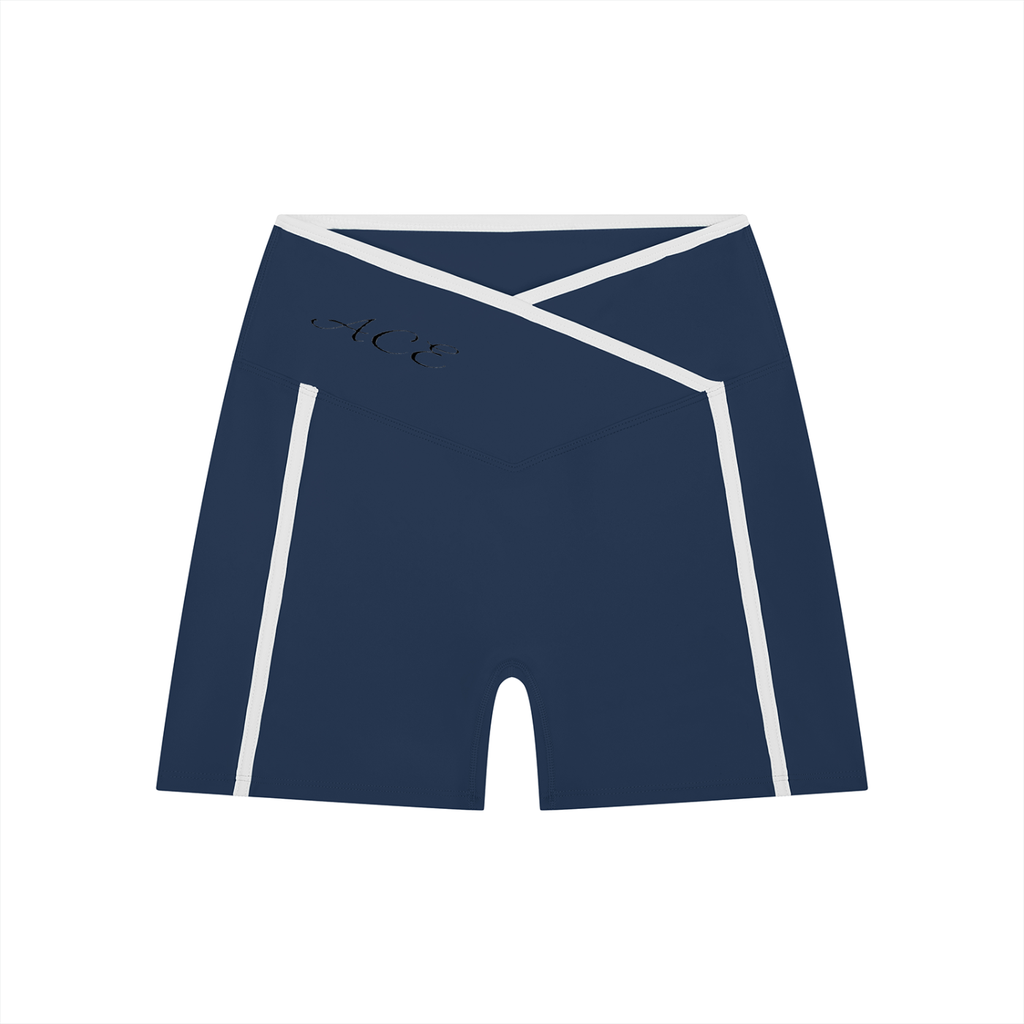 Women’s High Rise Color Block Yoga Shorts - ACE
