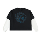 Men Layered Contrast Sleeve T-Shirt in Soft Cotton - ACE