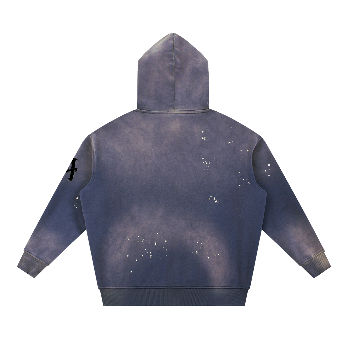 Vintage Washed Frayed Fleece Hoodie - ACE