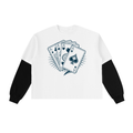 Layered Contrast Sleeve Cotton T-Shirt - ACE