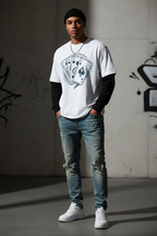 Men Layered Contrast Sleeve T-Shirt in Soft Cotton - ACE
