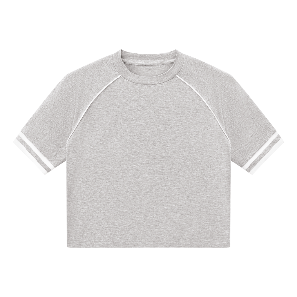 Womens Ribbed T-Shirt - Stylish Raglan Design for Everyday Comfort - ACE
