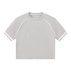 Womens Ribbed T-Shirt - Stylish Raglan Design for Everyday Comfort - ACE