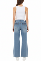 Women's Vintage Wash Wide Leg Jeans - ACE