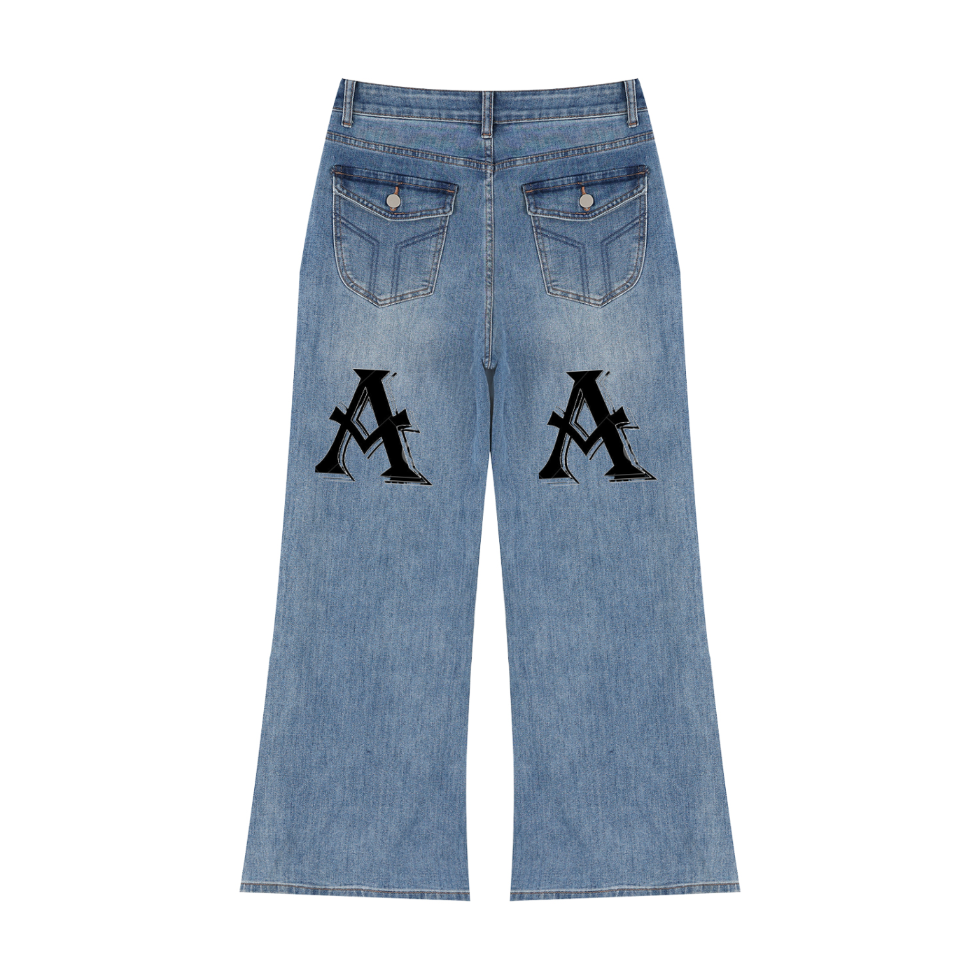 Women’s Vintage Wash Wide Leg Jeans - ACE