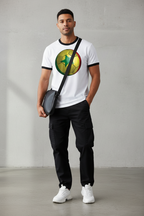 Men Contrast Edge Ribbed Crewneck T-Shirt - ACE