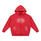 Men Sunfade Fleece Hoodie - Two-way Zipper Boxy Design - ACE