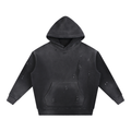 Vintage Washed Frayed Fleece Hoodie - ACE