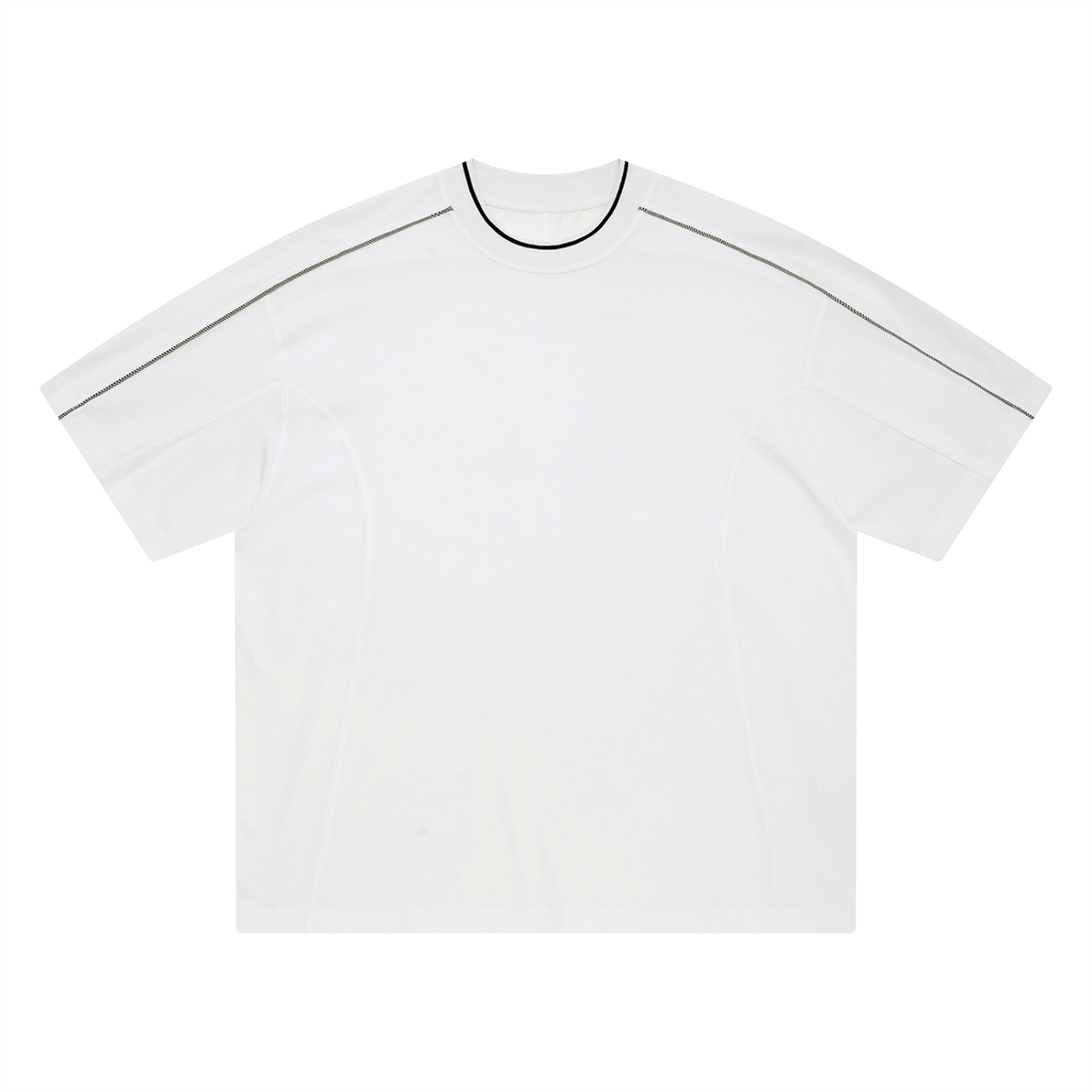 Unisex Oversized Contrast Tape T-Shirt - ACE