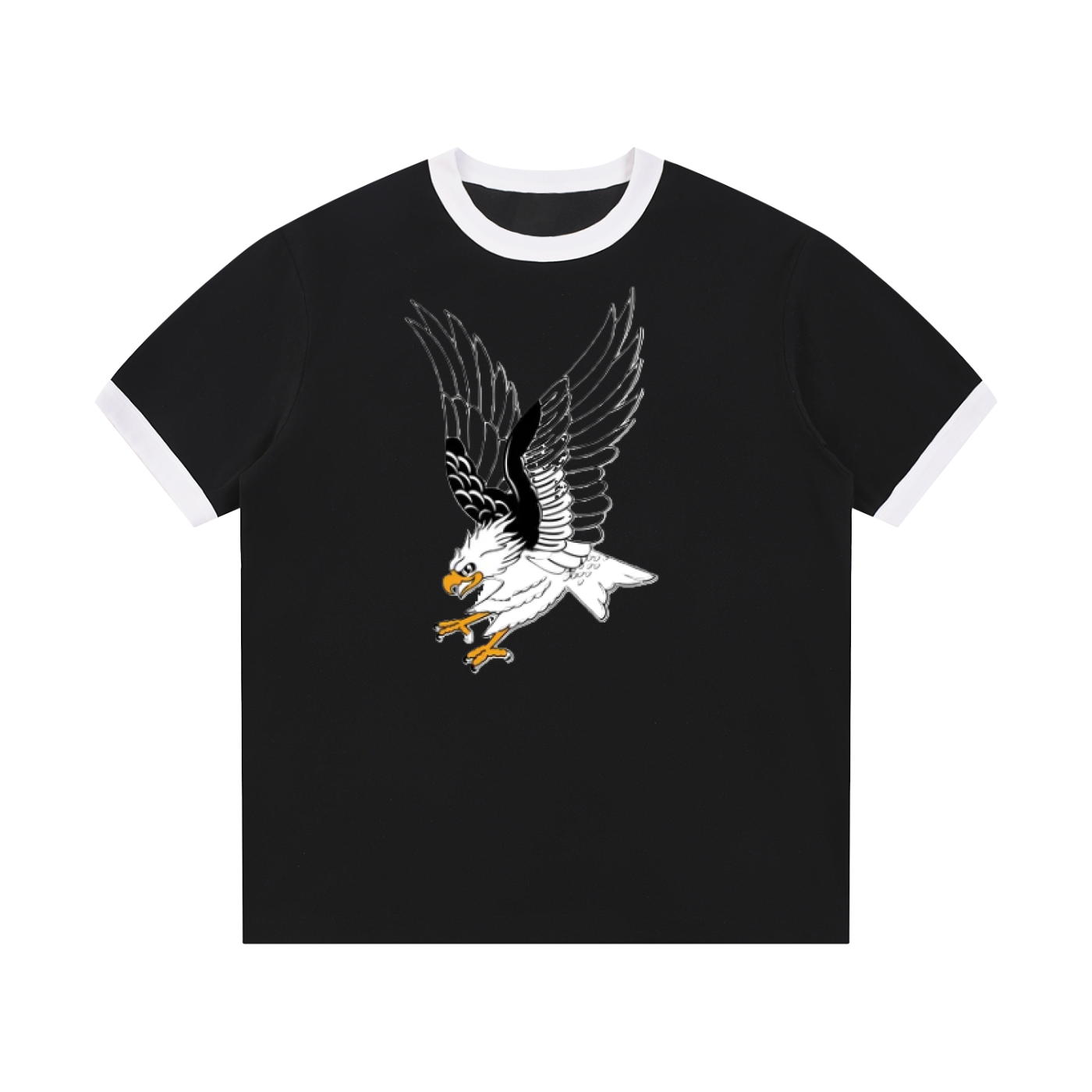 Contrast Edge Ribbed Crewneck T-Shirt - ACE