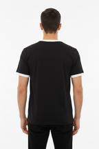 Men Contrast Edge Ribbed T-Shirt - ACE