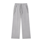 Men Snow Washed Sweatpants with Raw Edge Design - ACE