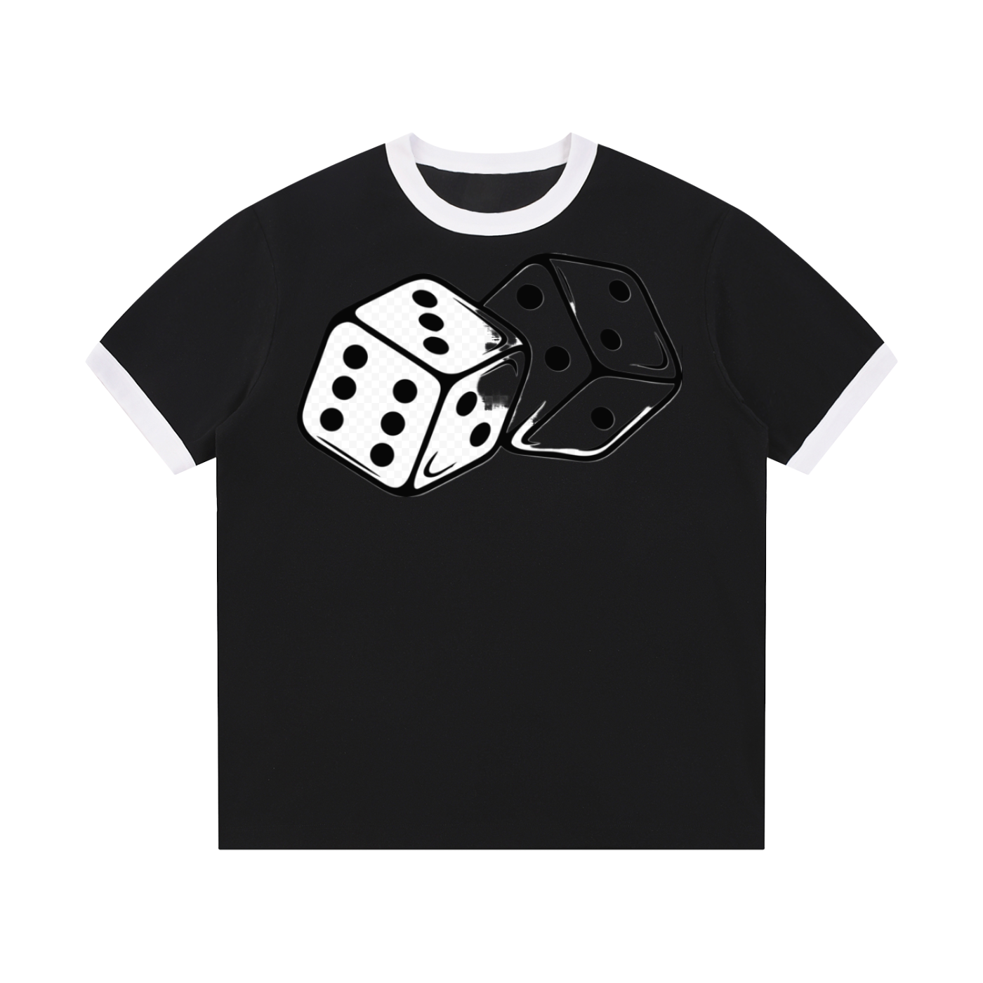 Contrast Edge Ribbed Crewneck T-Shirt - ACE