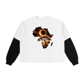 Layered Contrast Sleeve Cotton T-Shirt - ACE