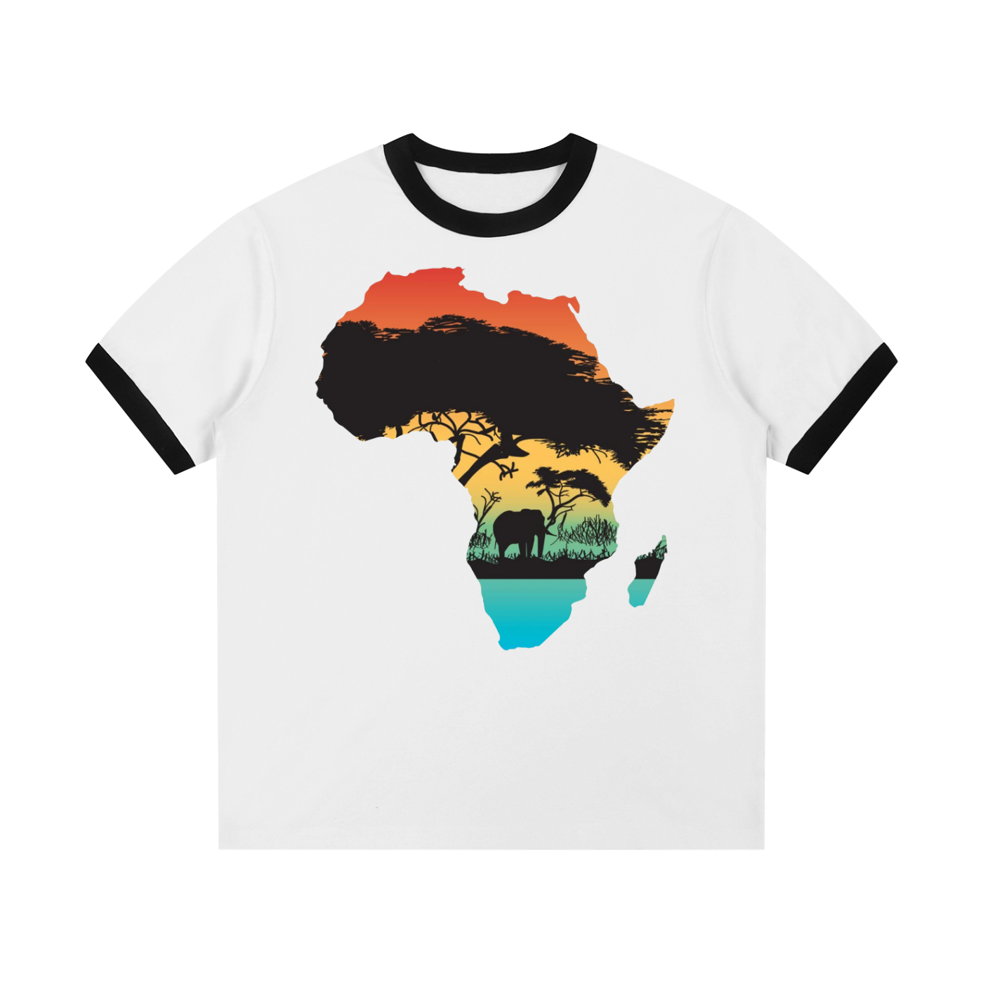 Contrast Edge Ribbed Crewneck T-Shirt - ACE