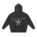 Women Sunfade Fleece Hoodie - Two-way Zipper Boxy Style - ACE
