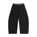 Women Plaid Waistband Barrel Sweatpants - ACE