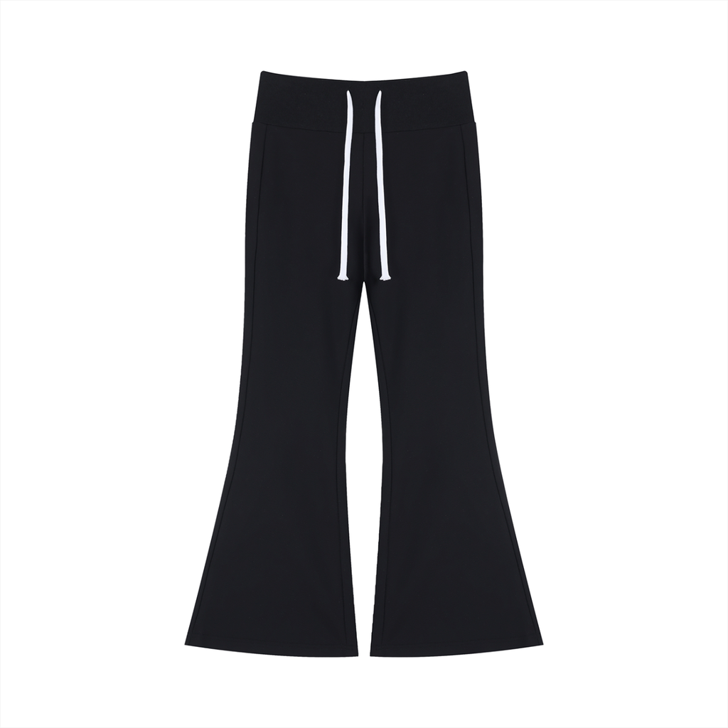 Women's Flared Leg Pants with Drawstring - ACE