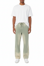 Men Sun Fade Sweatpants with Raw Edge and Straight-Leg Design - ACE