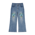 Women’s Vintage Wash Wide Leg Jeans - ACE