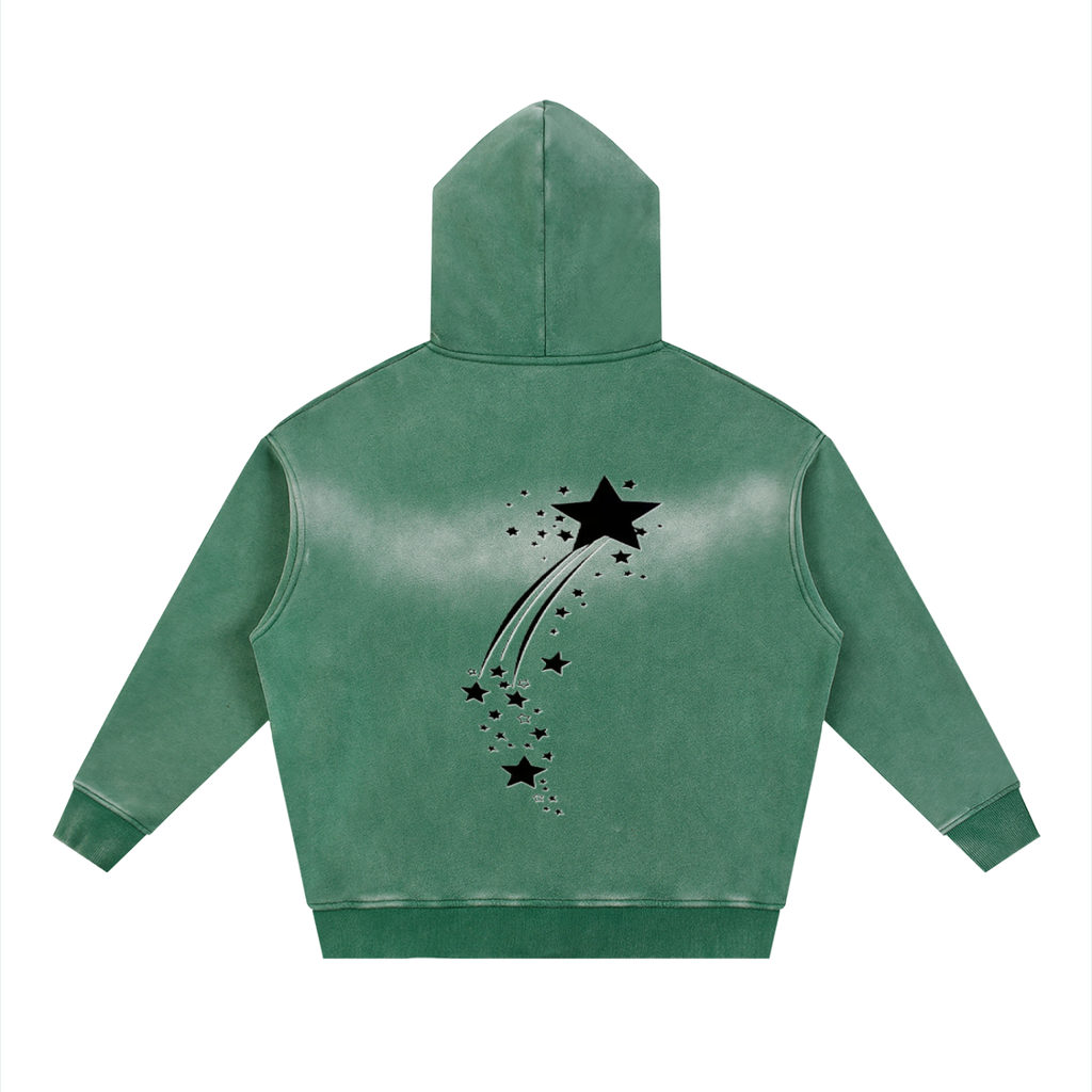 Sunfade Two-way Zipper Boxy Fleece Hoodie - ACE