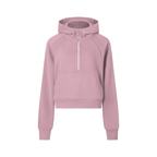 Women Cropped Half-Zip Hoodie - ACE
