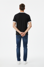 Men Contrast Edge Ribbed T-Shirt - ACE