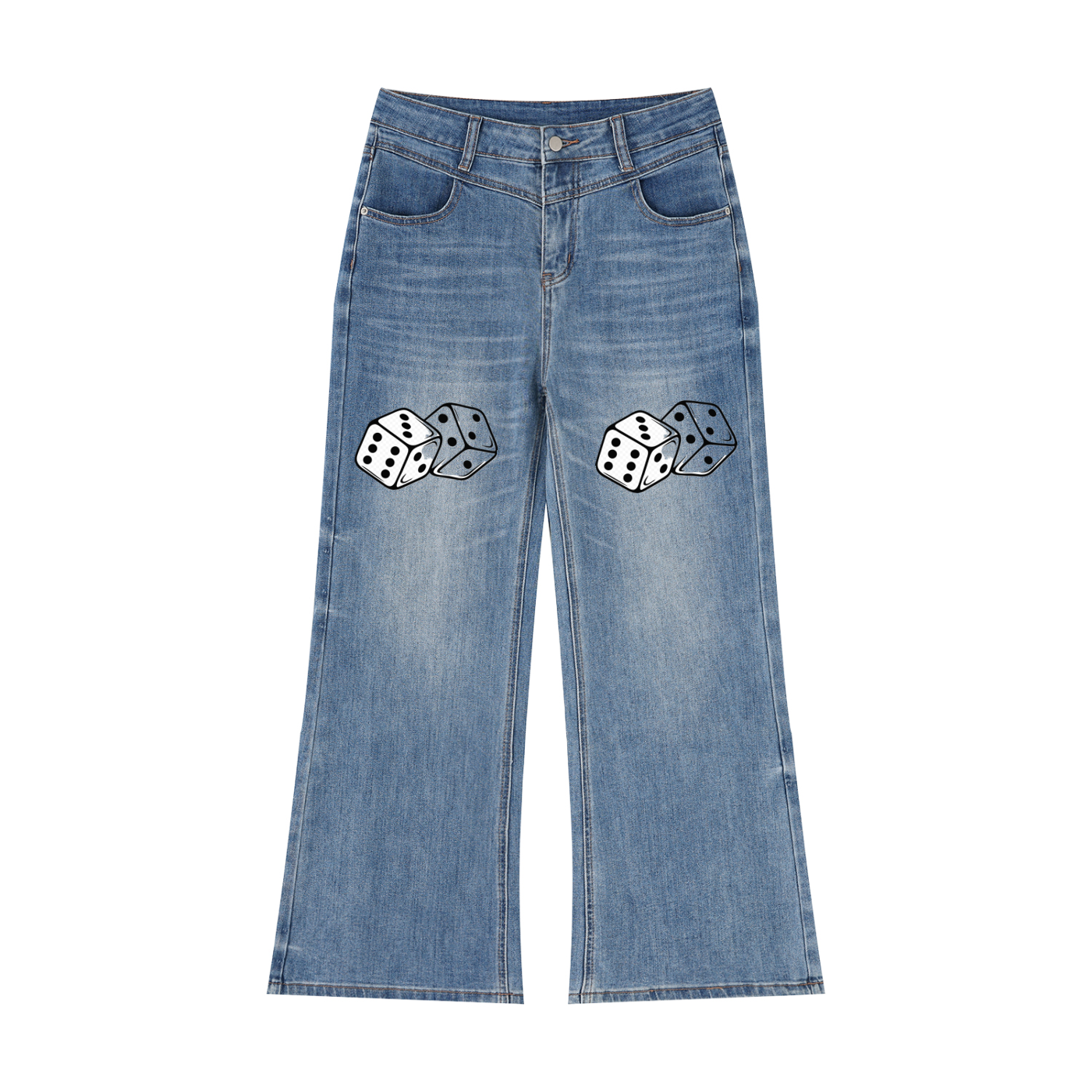 Women’s Vintage Wash Wide Leg Jeans - ACE