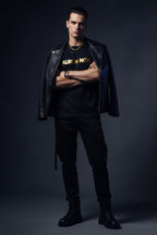 ACE Men's Lightweight Performance T-Shirt in black — front view
