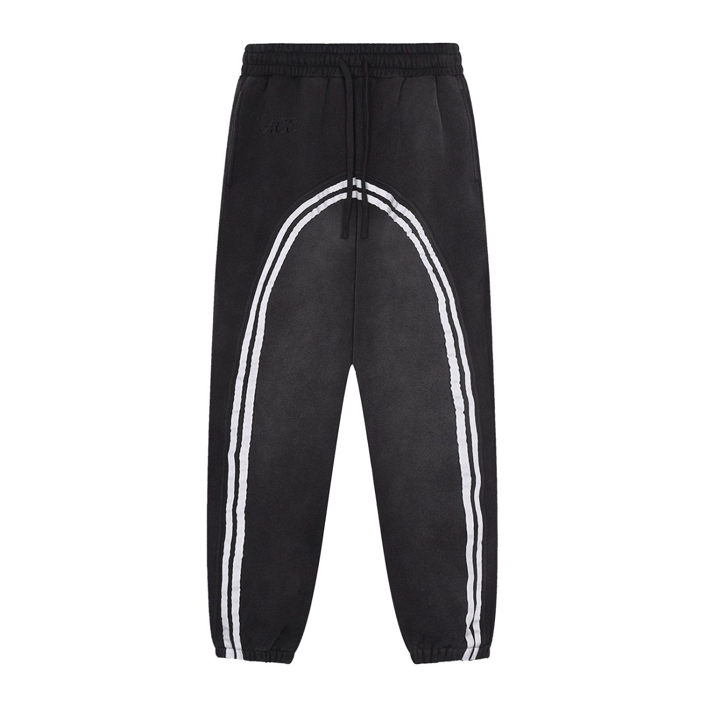Sun Fade Contrast Tape Fleece Jogged Sweatpants - ACE