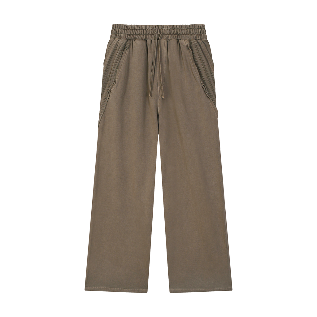 Snow Washed Tape Raw Edge Sweatpants - ACE