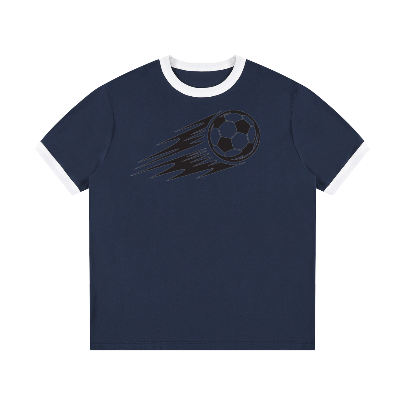 Contrast Edge Ribbed Crewneck T-Shirt - ACE