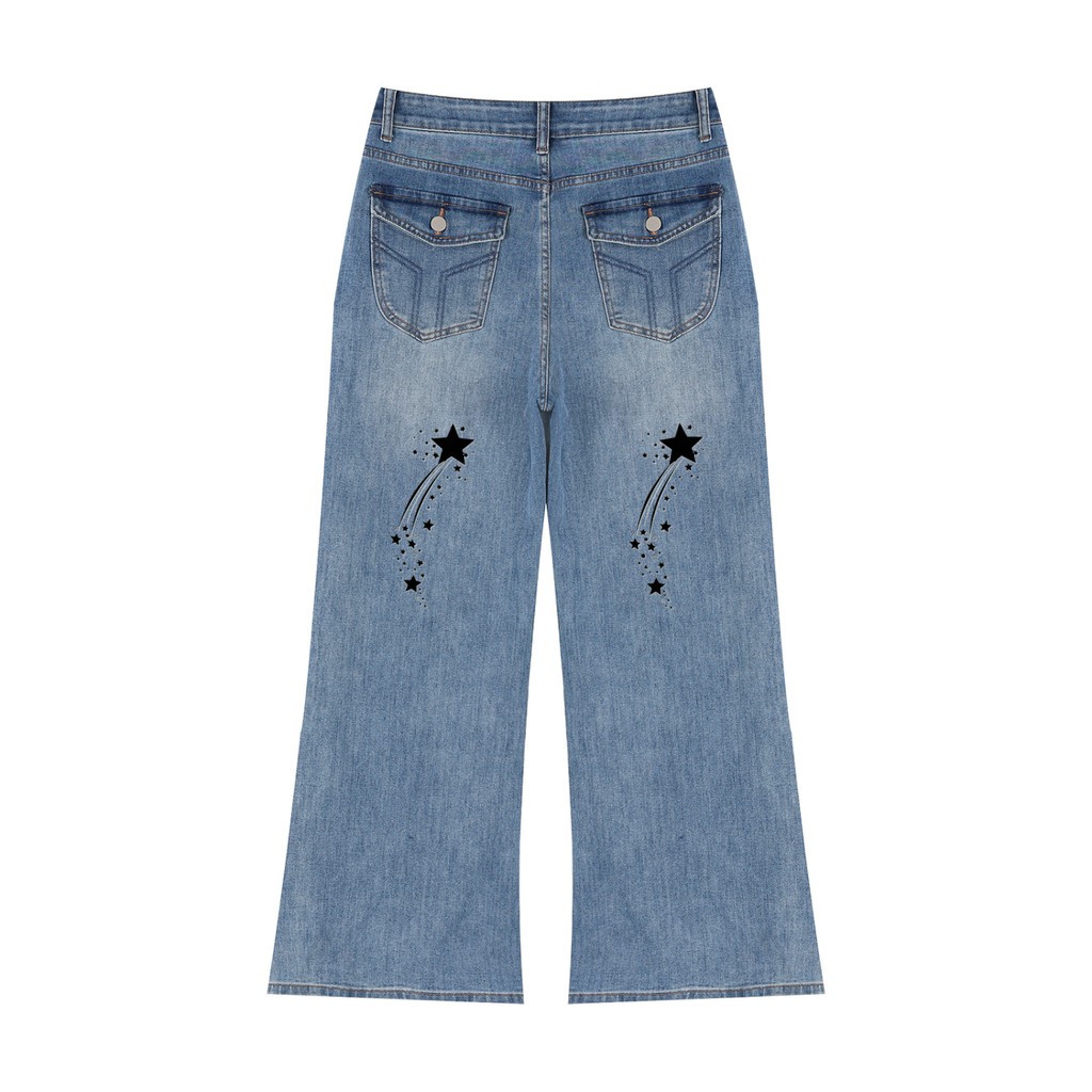 Women’s Vintage Wash Wide Leg Jeans - ACE