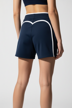 Women's High Rise Color Block Yoga Shorts - ACE