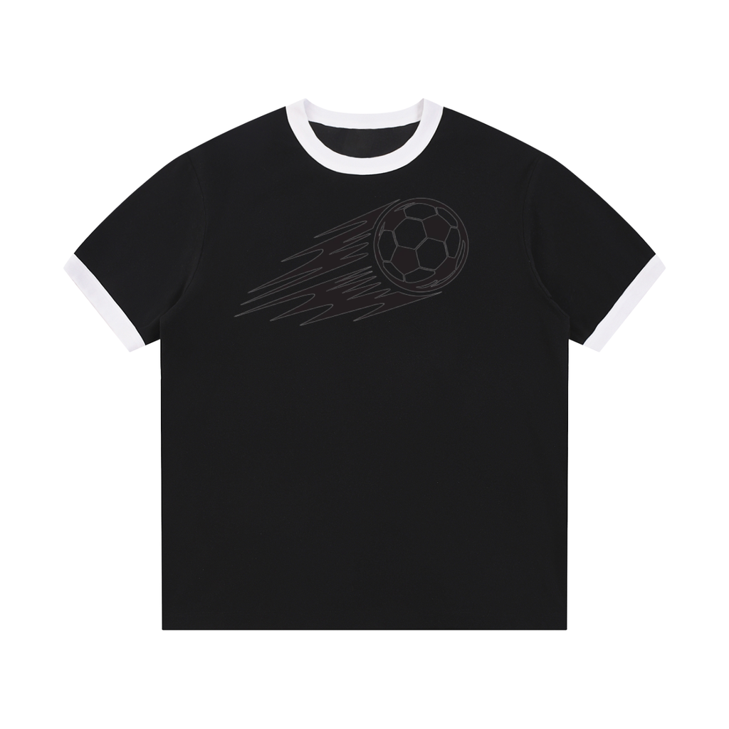 Men Contrast Edge Ribbed T-Shirt - ACE